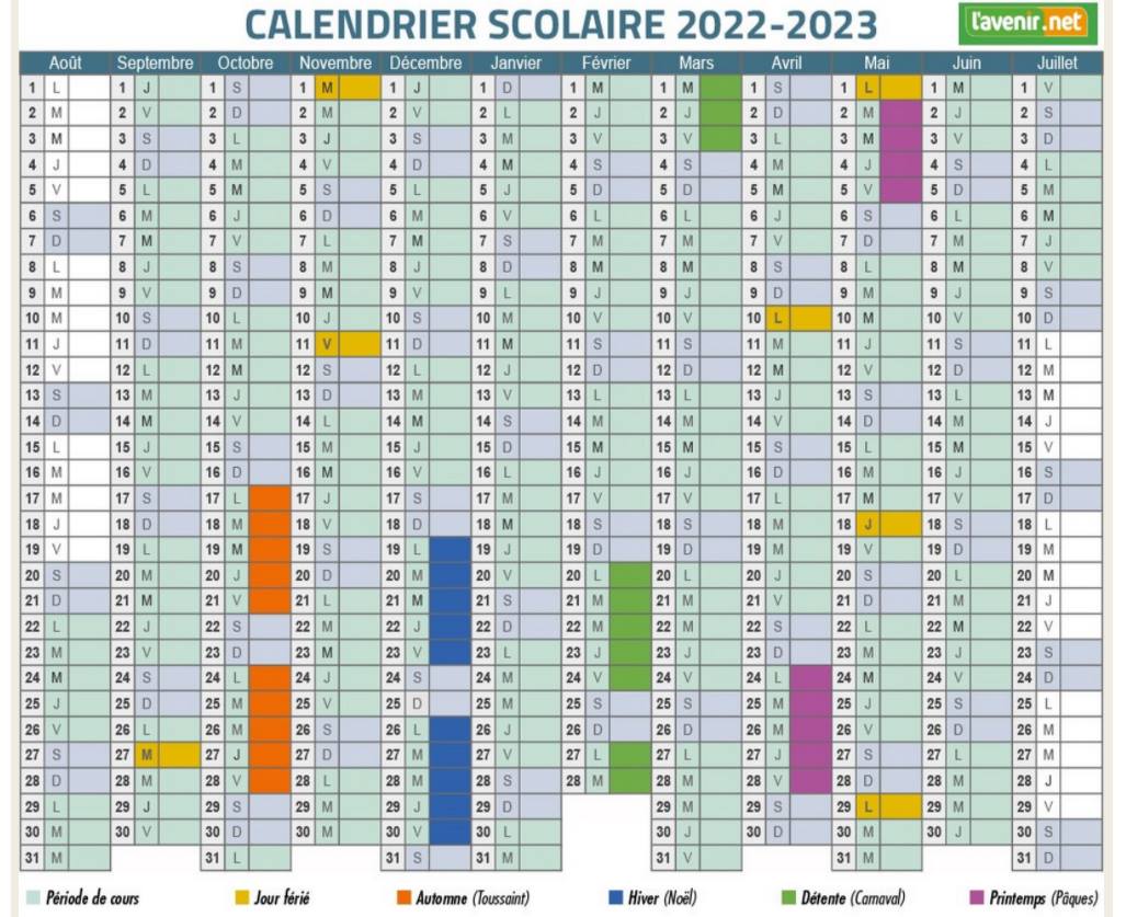 Calendrier Scolaire 2022 2023 A Imprimer Je dis NON! au nouveau calendrier scolaire 2022 2023 en Belgique 