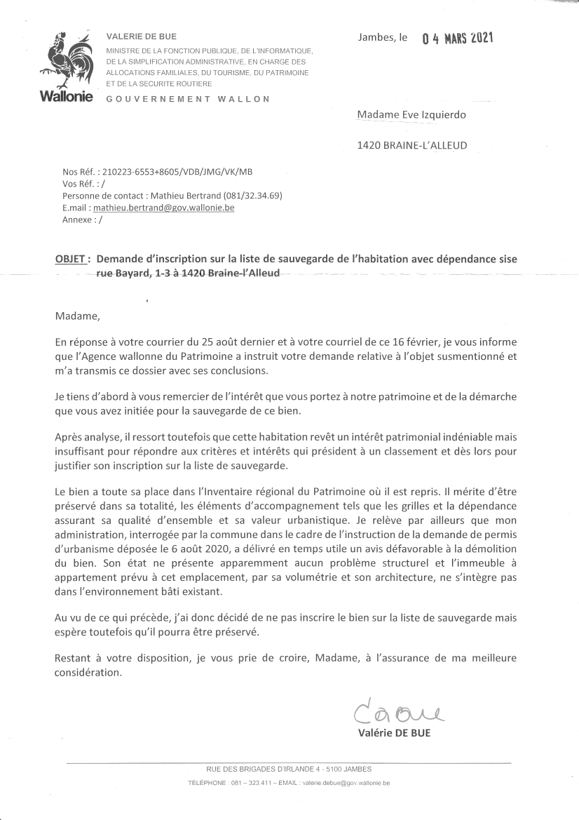 2021_03_04_Réponse_Valérie_De_Bue_-_Demande_dinscription_sur_la_liste_de_sauvegarde_de_lhabitation_avec_dépendances_sise_rue_Bayard_1-3_à_Braine-l’Alleud1.png